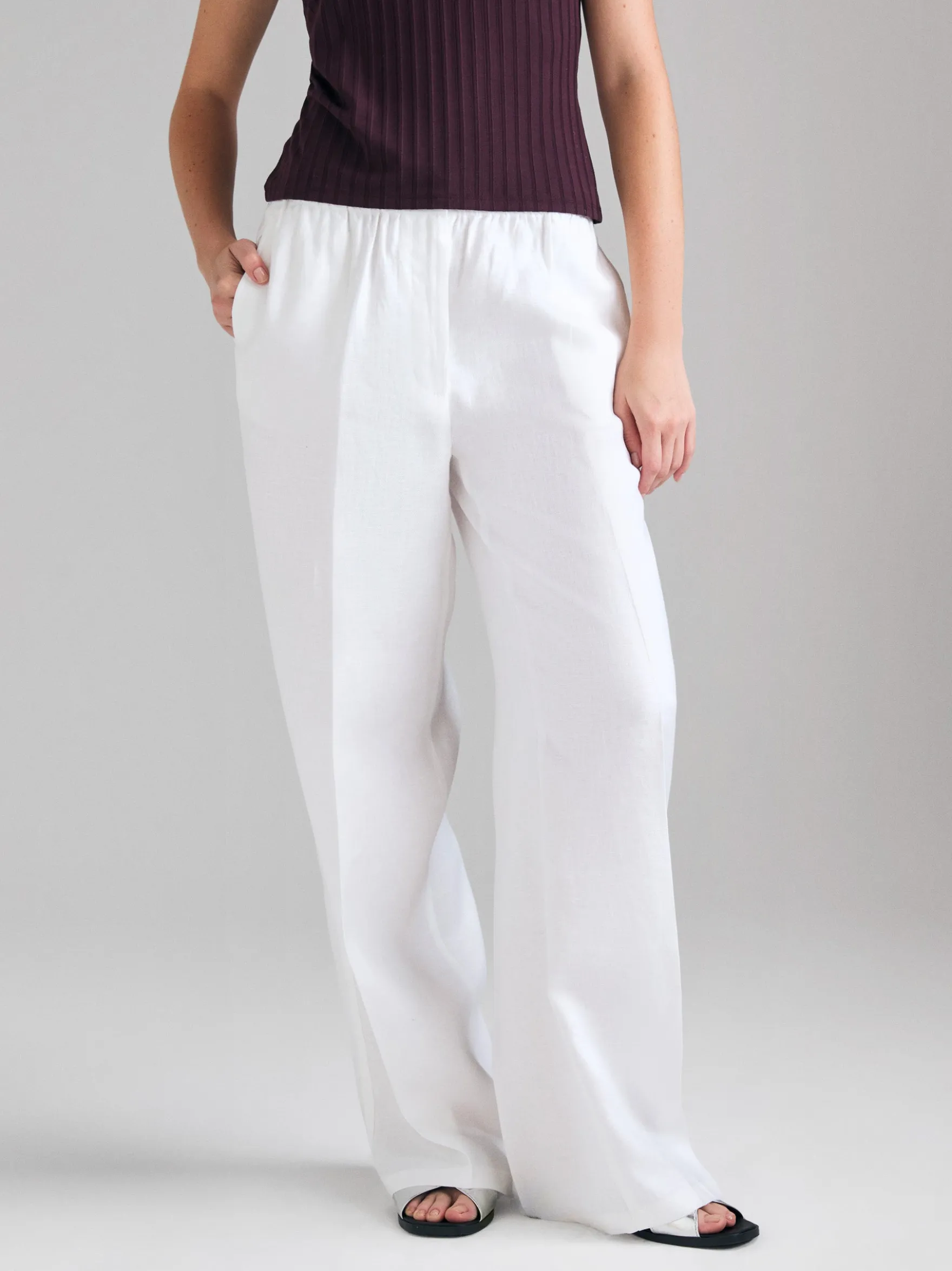 Pantaloni in puro lino