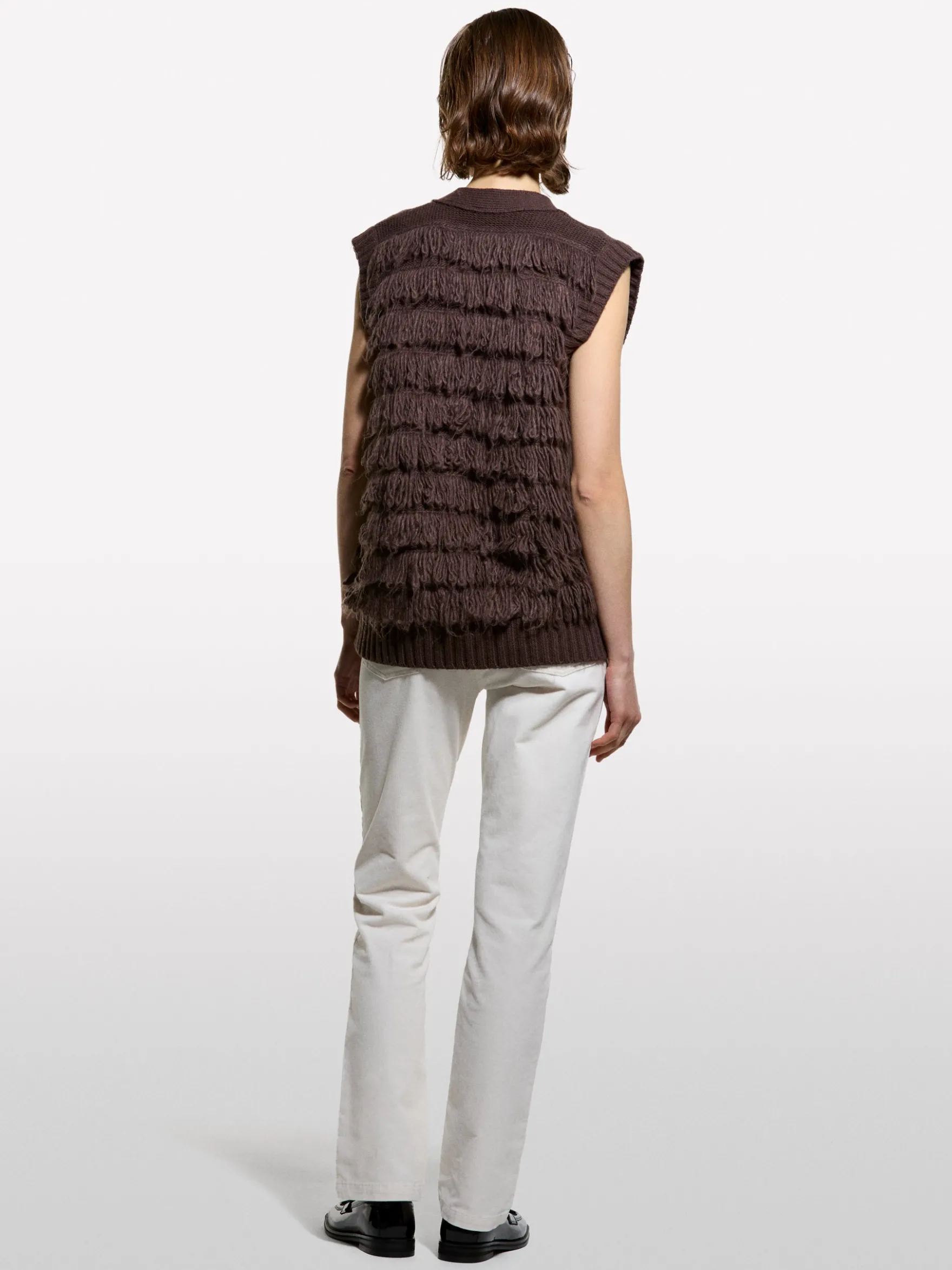 Pantaloni in velluto a costine color