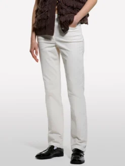 Pantaloni in velluto a costine color