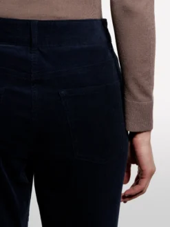 Pantaloni in velluto a costine color