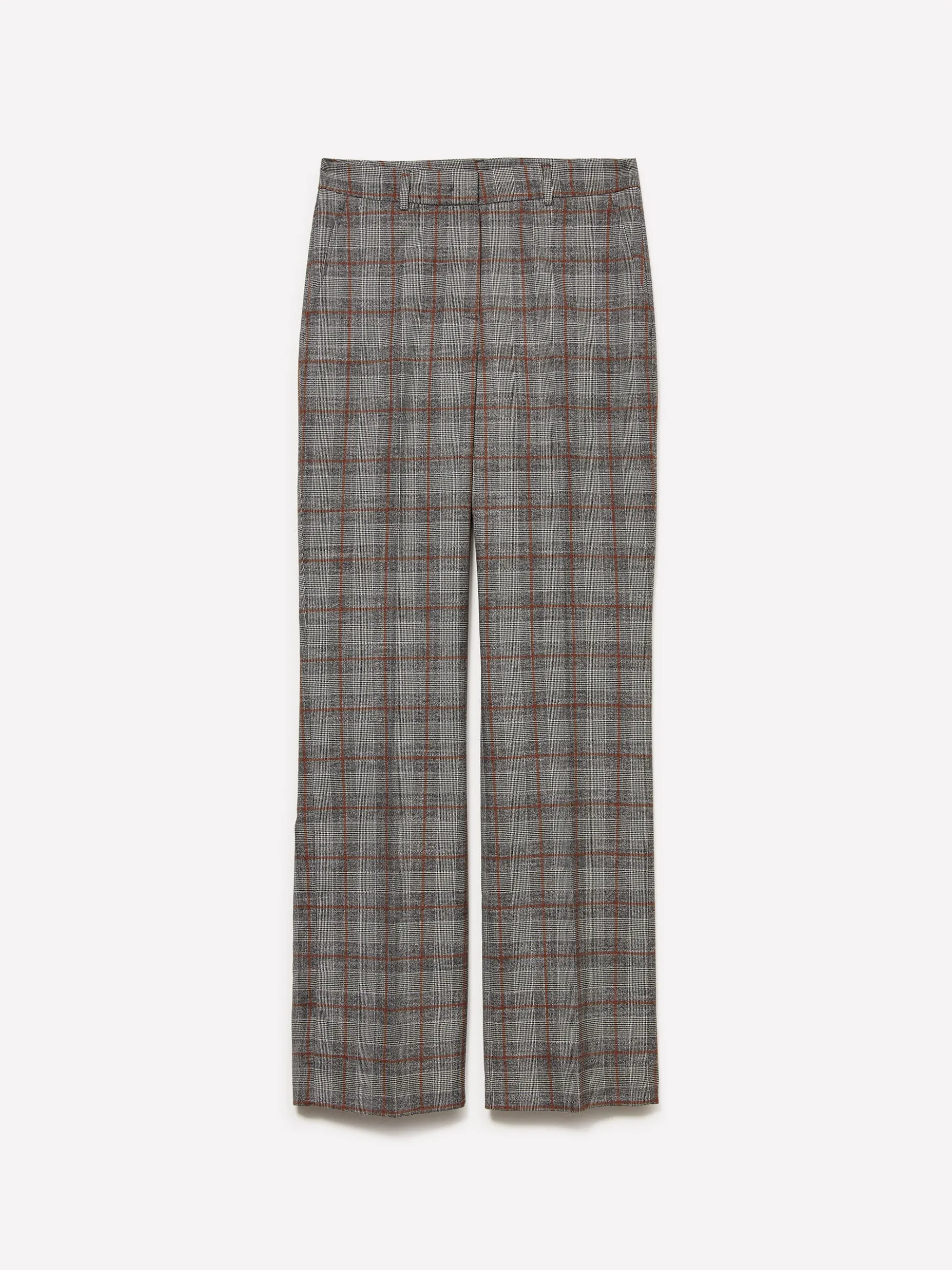Pantaloni regular fit a quadri