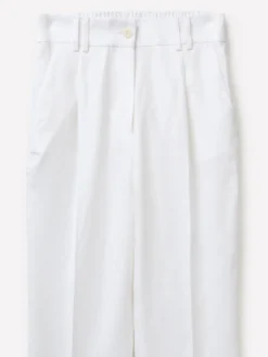 Pantaloni regular fit 100% lino