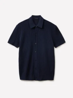 Polo in maglia traforata