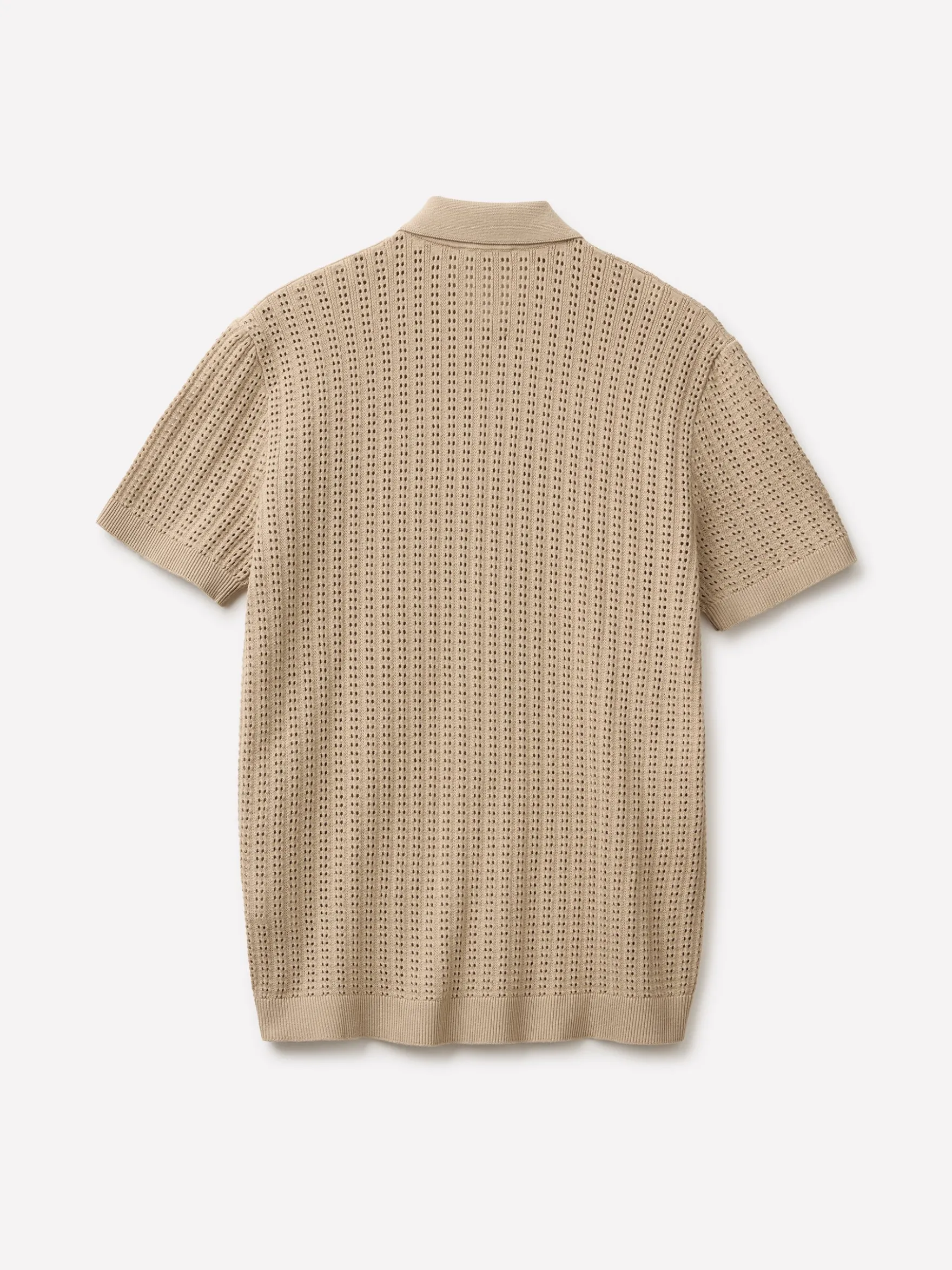 Polo in maglia traforata
