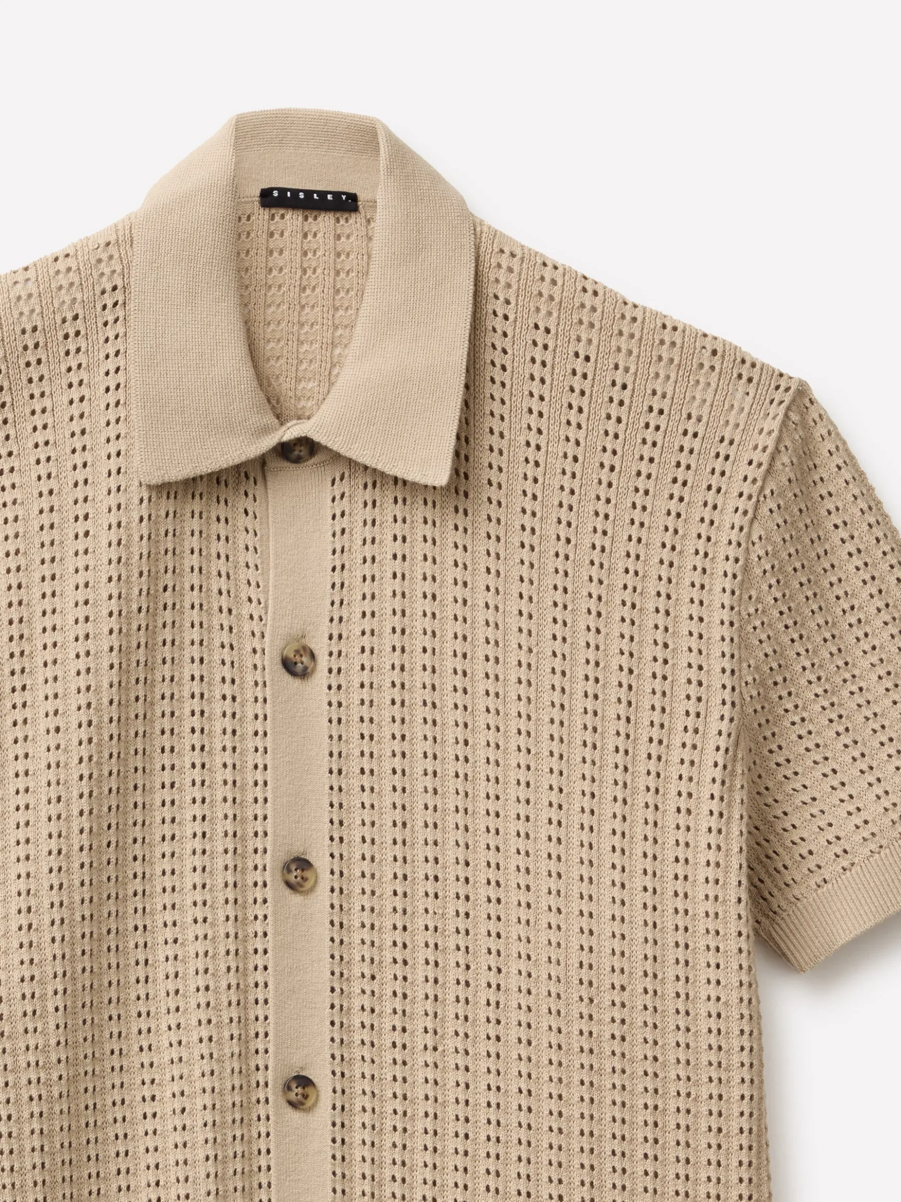 Polo in maglia traforata