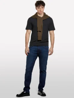 Polo slim fit nera