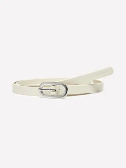 Thin cream white belt