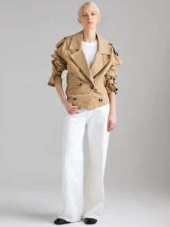 Trench corto over fit