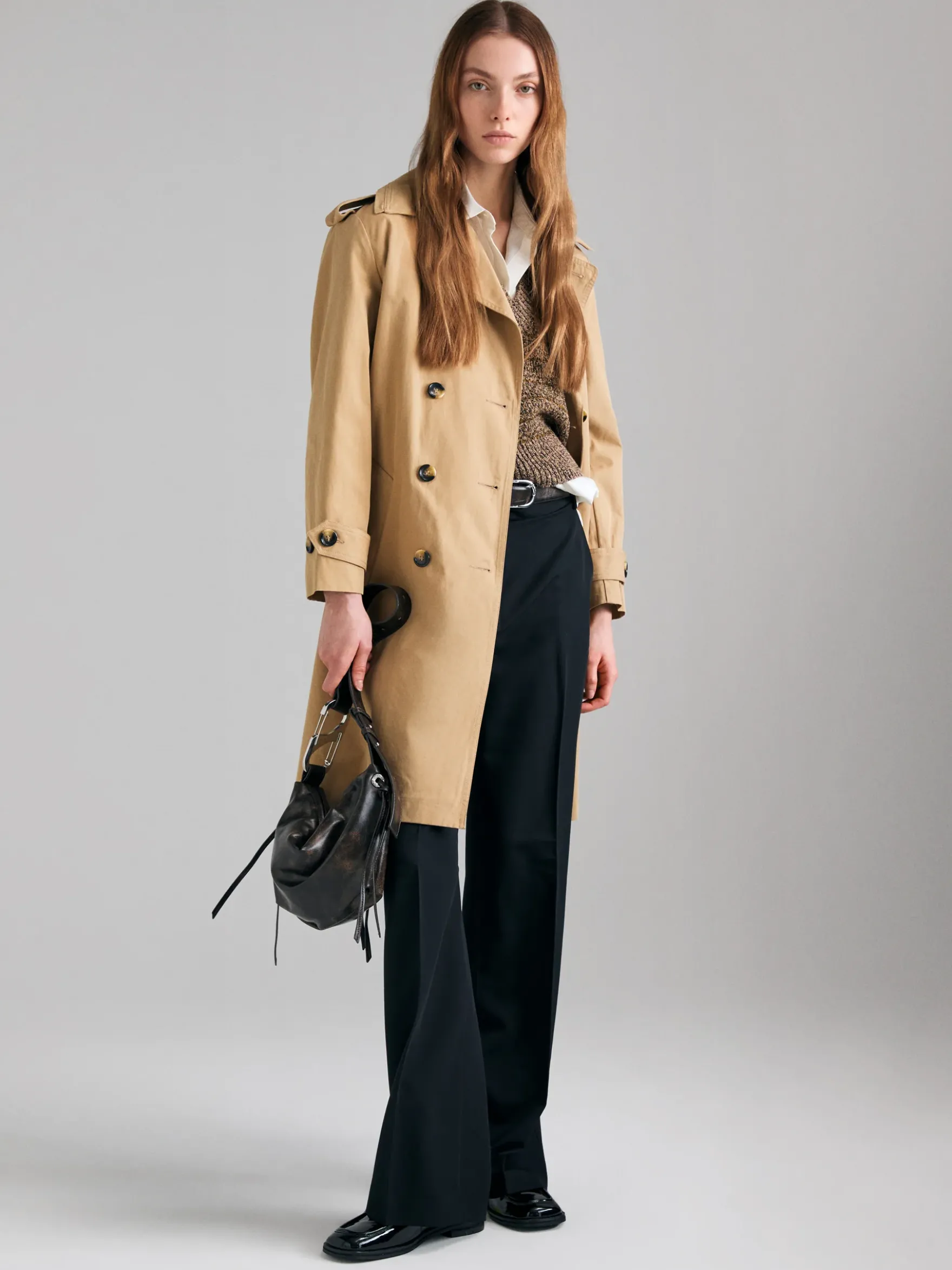 Trench midi doppiopetto