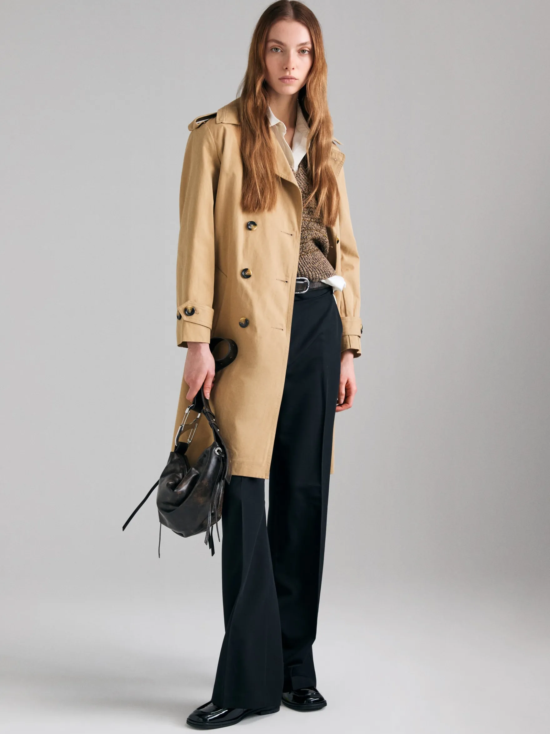 Trench midi doppiopetto