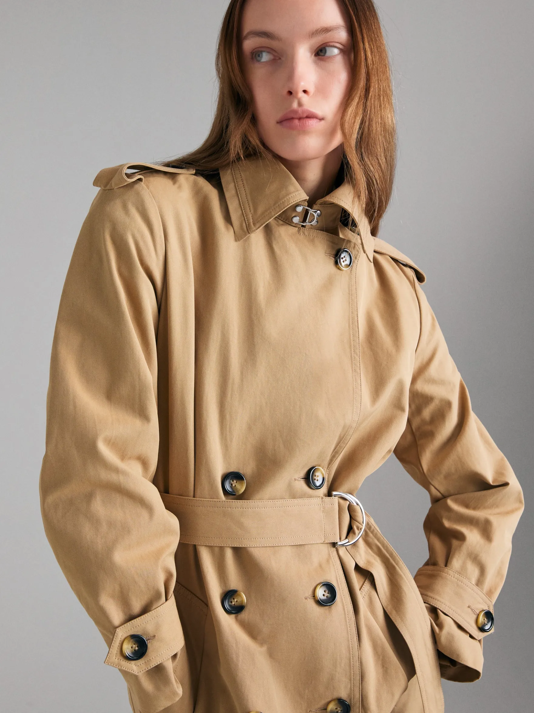 Trench midi doppiopetto