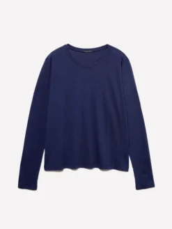 T-shirt a maniche lunghe blu