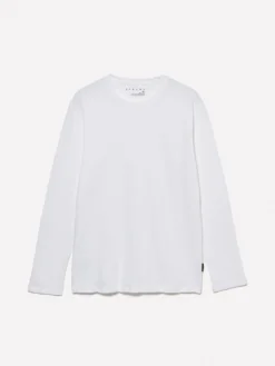 T-shirt a maniche lunghe slim fit bianca