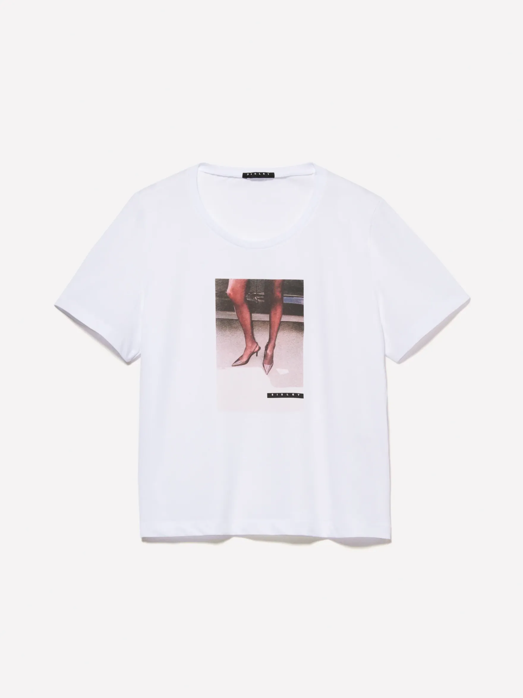 T-shirt bianca con stampa fotografica