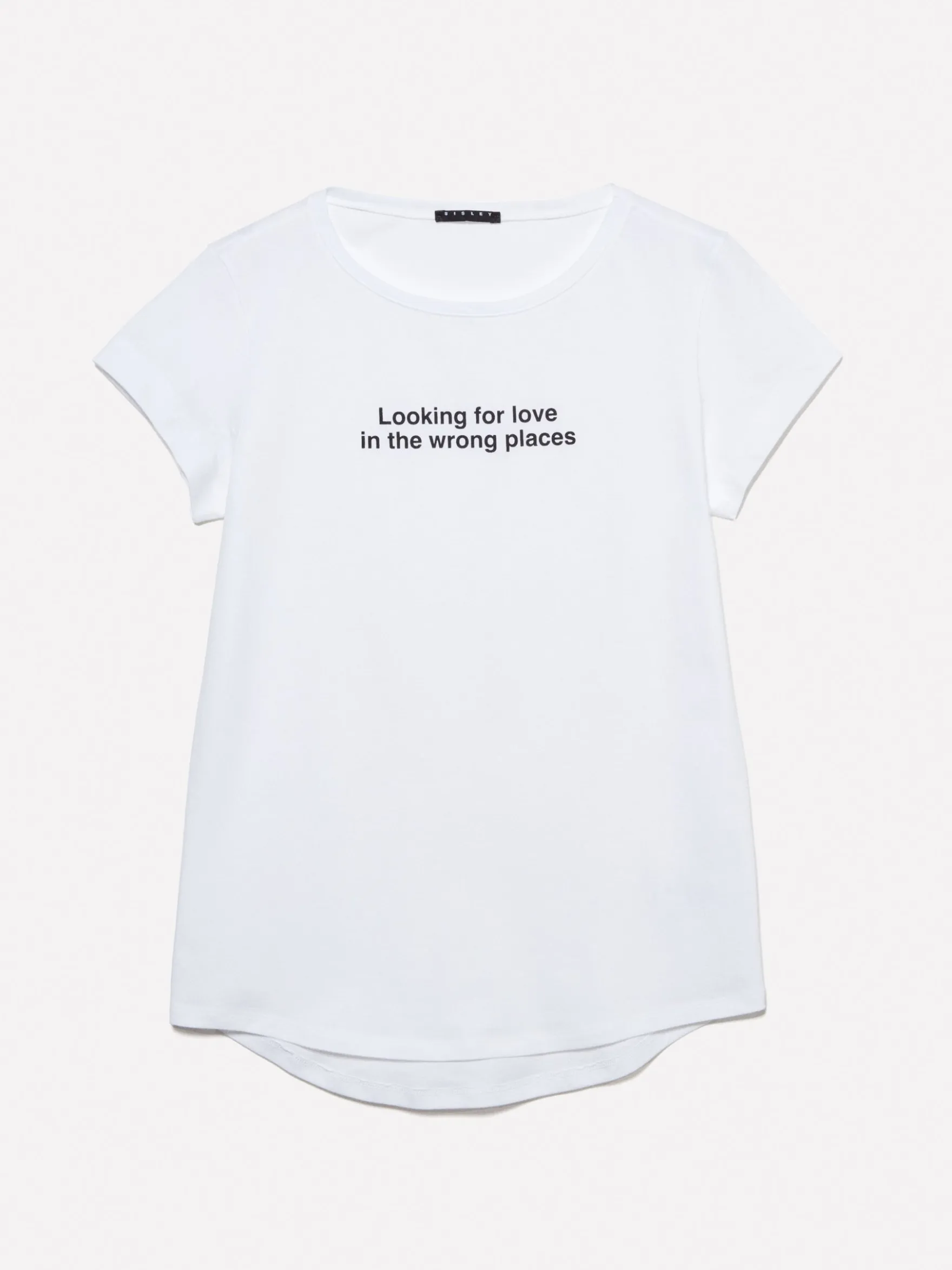 T-shirt bianca con stampa lettering