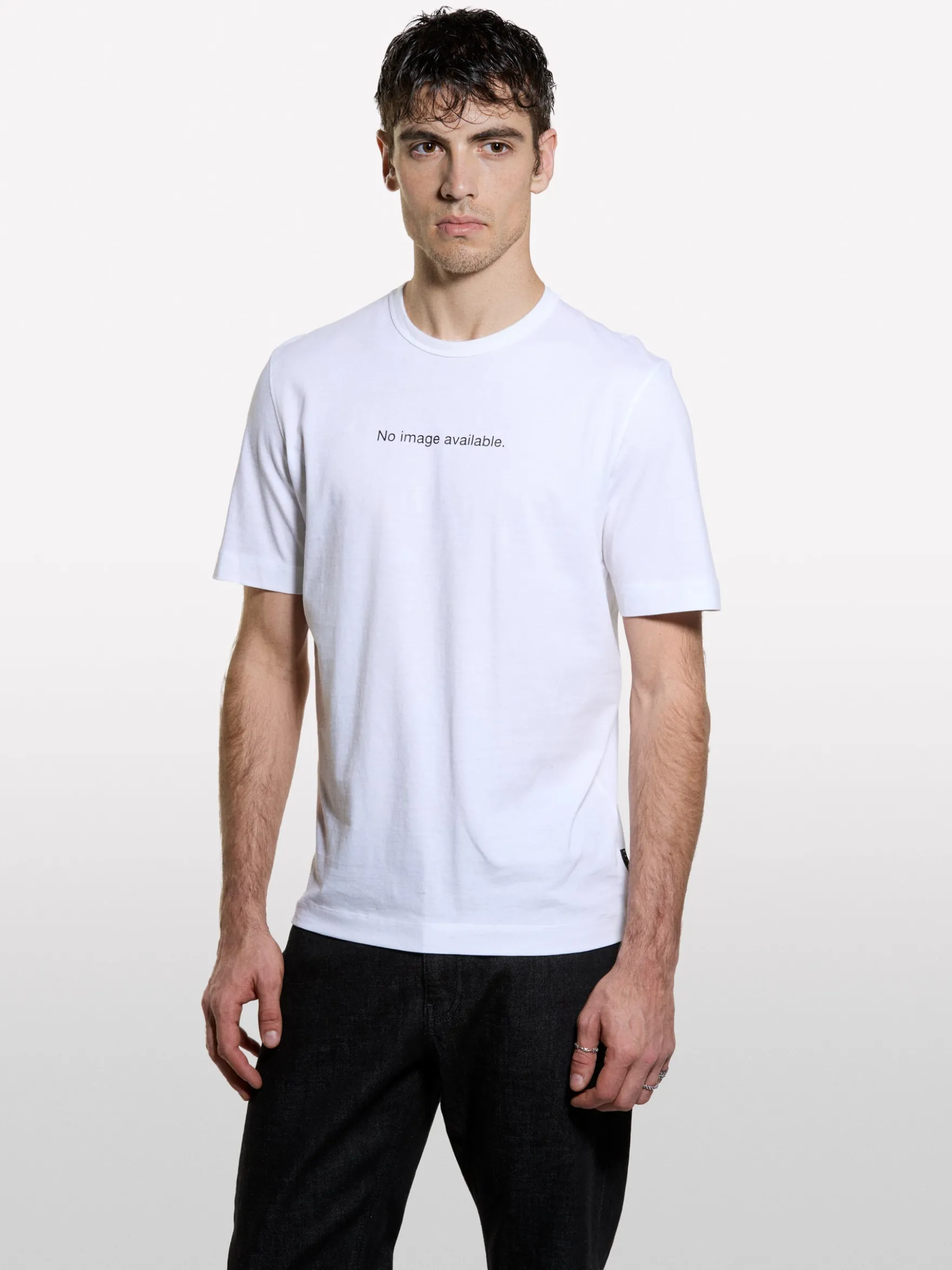 T-shirt bianca con stampa lettering 100% cotone bio