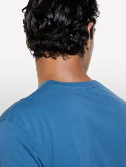 T-shirt blu girocollo 100% cotone bio
