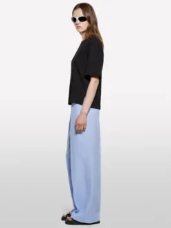 T-shirt cropped nera