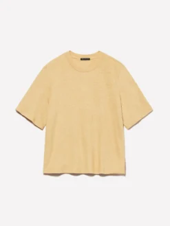 T-shirt cropped senape
