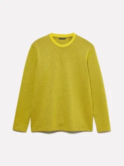 T-shirt gialla a maniche lunghe con patch