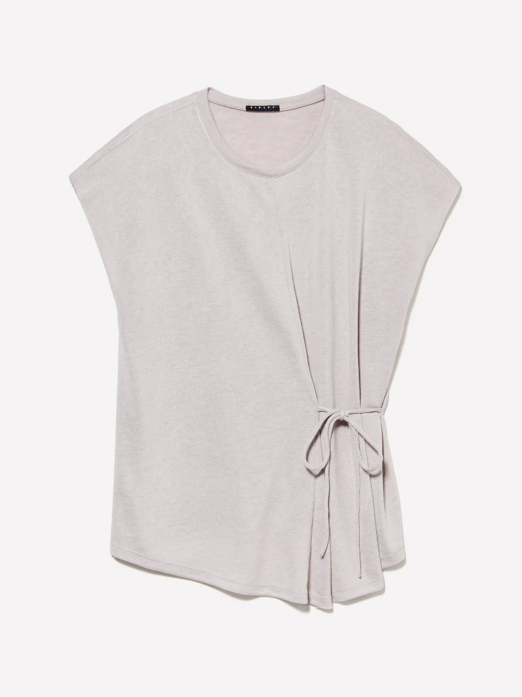 T-shirt grigia con laccetti