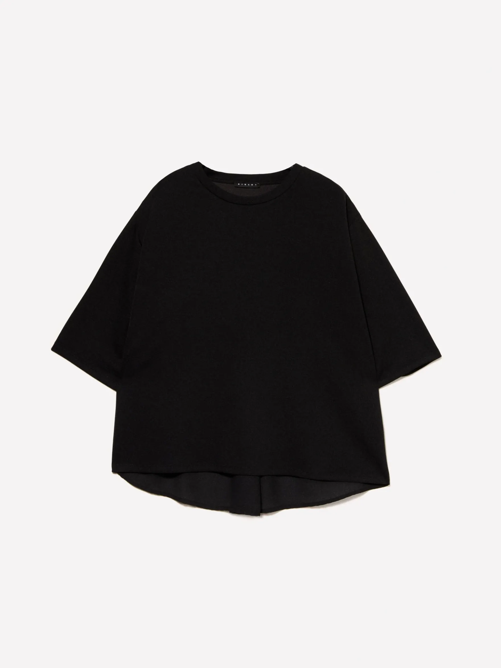 T-shirt nera asimmetrica