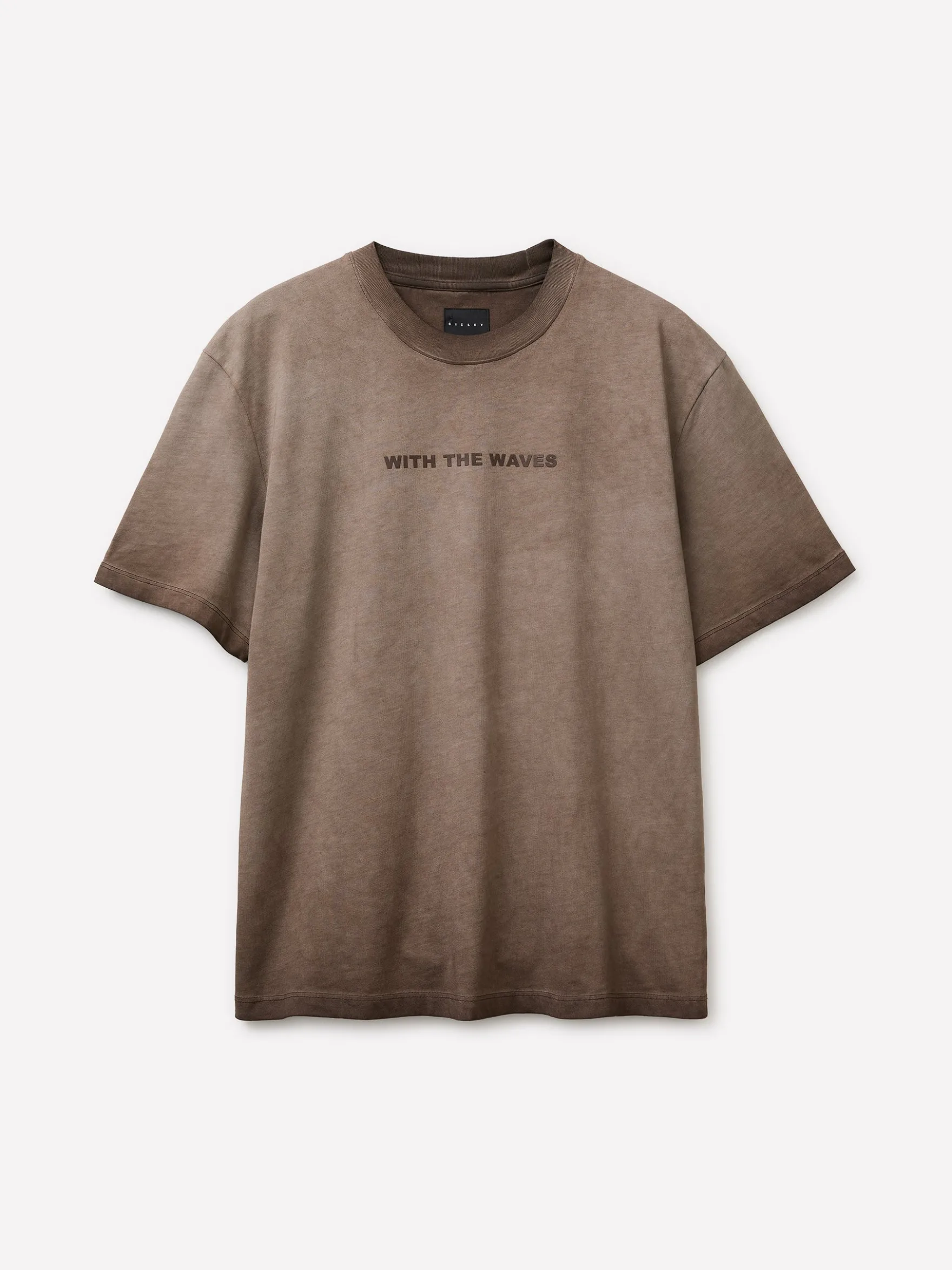 T-shirt sfumata con scritta