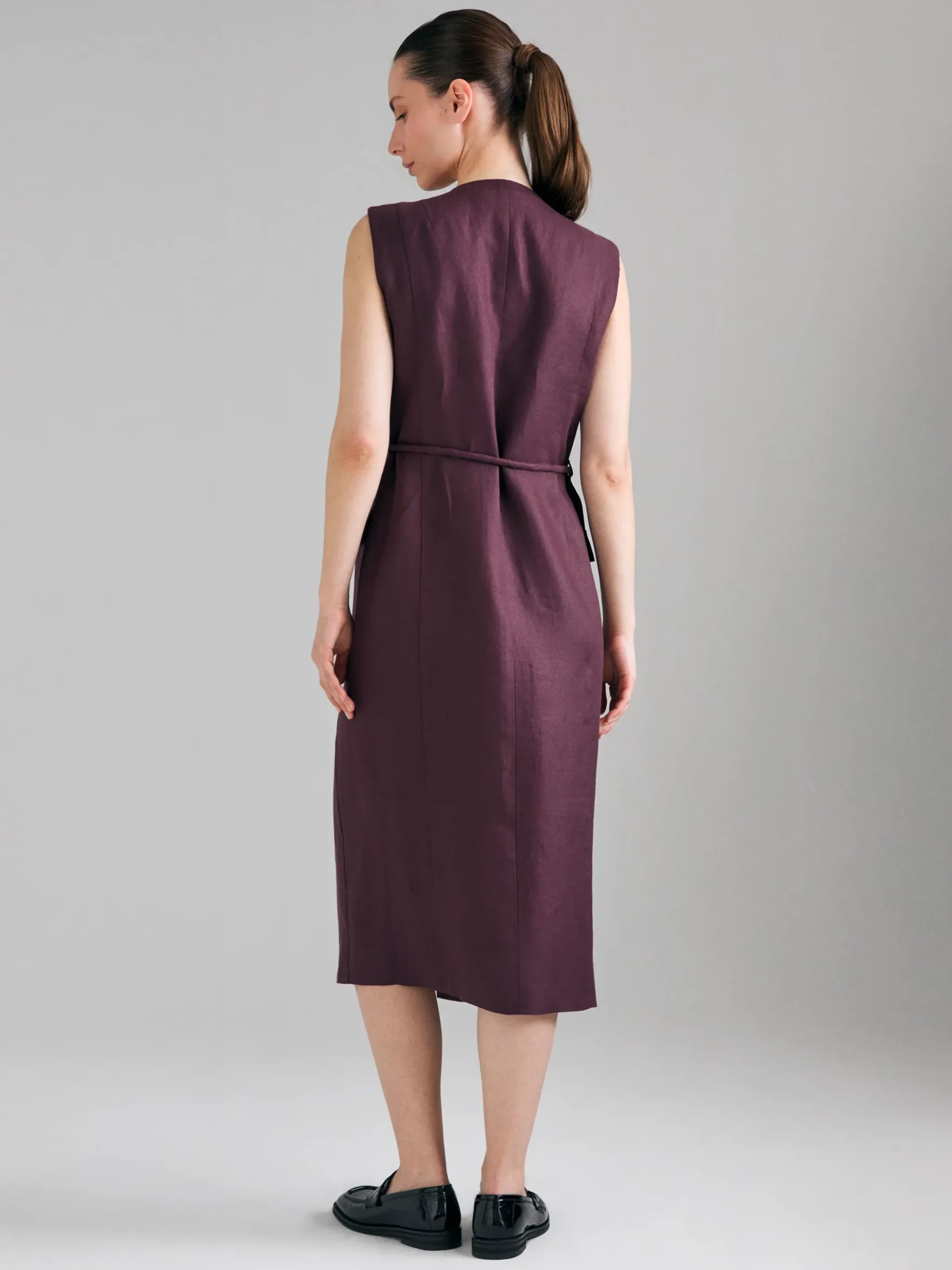 Vestito doppiopetto in lino